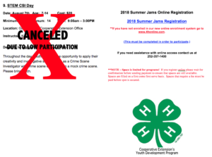 Canceled classes flyer 1