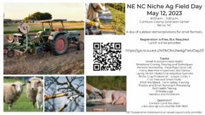 Cover photo for NE NC Niche Ag Field Day- May 12, 2023