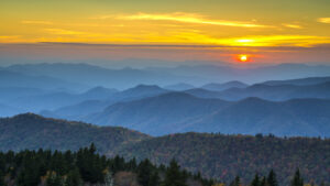 An Autumn sunrise over the North Carolina mountains - hope is on the horizon.