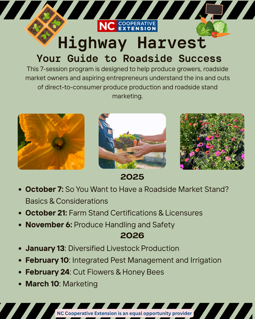 Highway Harvest flyer including dates