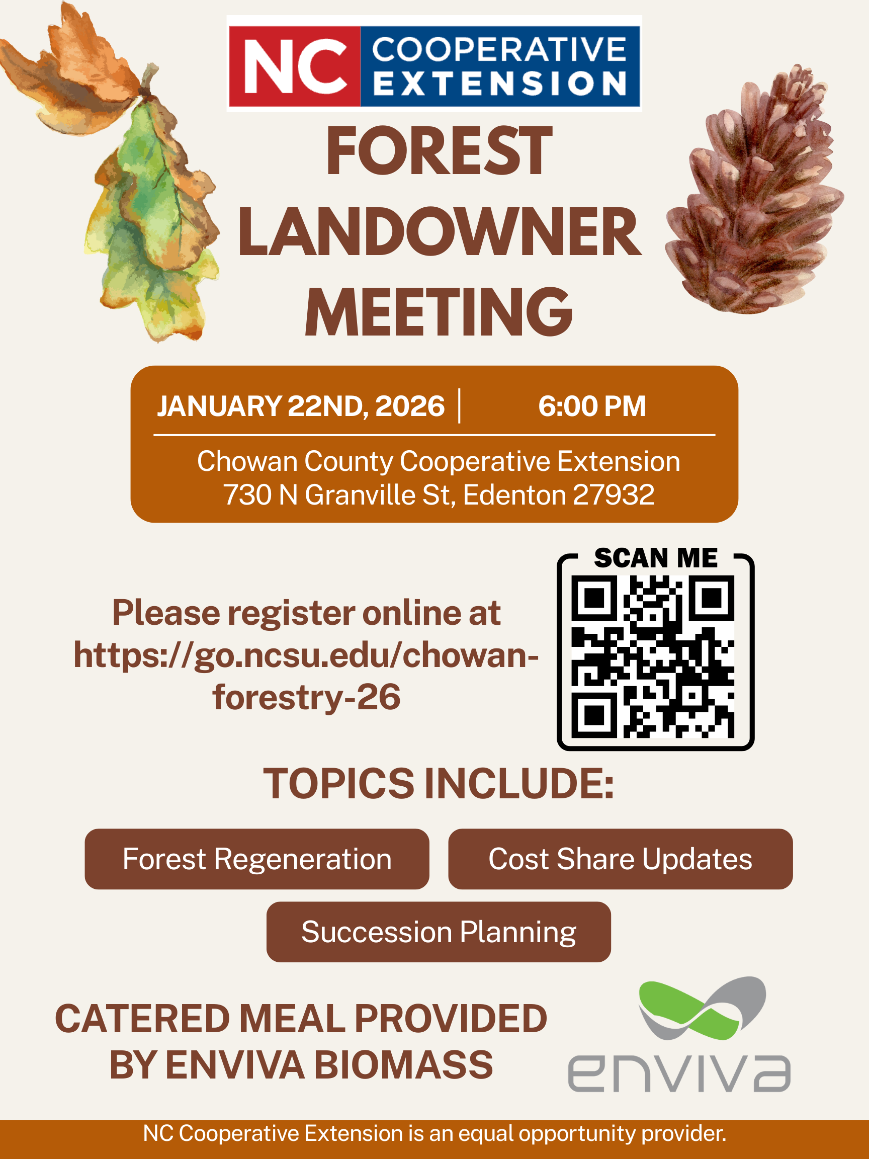 Flyer with meeting details