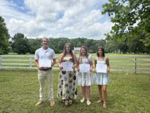 2025 KGS Scholarship Recipients (L to R) Jay Roberts, Rebecca Chappell, Sarah Goodwin, Emma Sheets. Not pictured: Julie Simons and Ellie Jackson